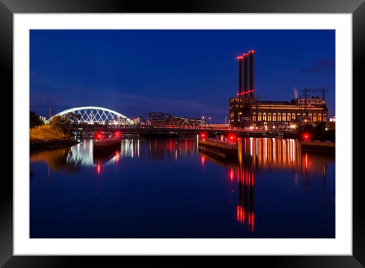 Power plant on Providence river, Rhode Island Framed Mounted Print by Sergey Golotvin