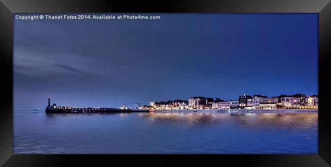 Margate harbour at night Framed Print by Thanet Photos