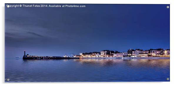 Margate harbour at night Acrylic by Thanet Photos