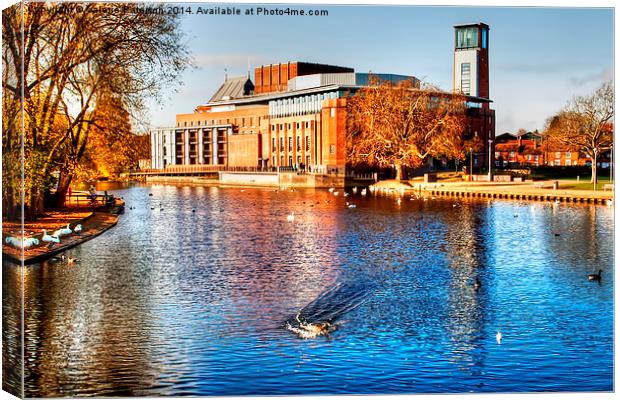 Royal Shakespeare Theatre Canvas Print by Valerie Paterson
