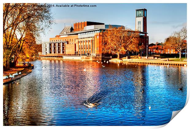 Royal Shakespeare Theatre Print by Valerie Paterson