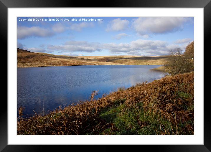 Upper Lliw Reservoir Framed Mounted Print by Dan Davidson