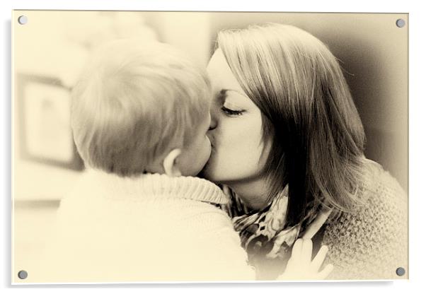 A Mothers Kiss Acrylic by Rick Parrott