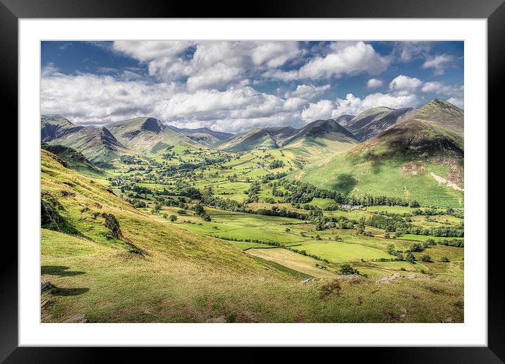 View from Catbells, The Lake District Framed Mounted Print by Diane Griffiths