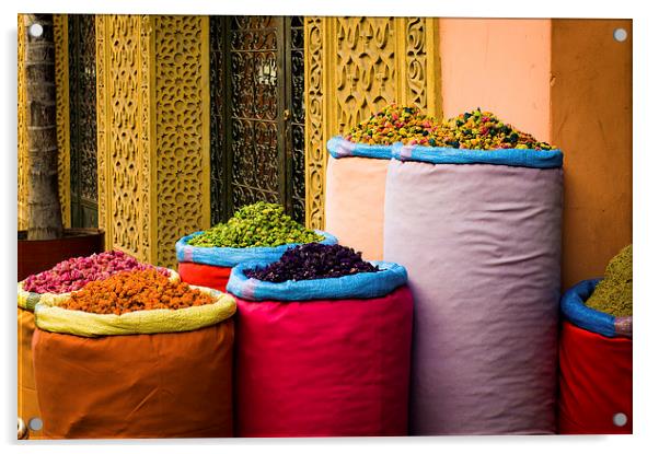 Moroccan colours Acrylic by Carmen Clark