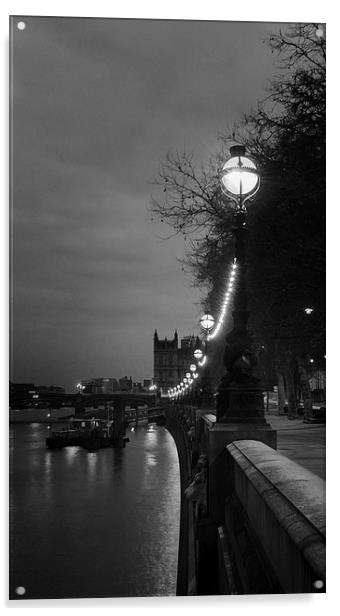 Thames Walk Acrylic by Vinicios de Moura