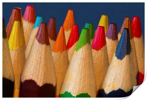 Coloured Pencils Print by Rick Parrott