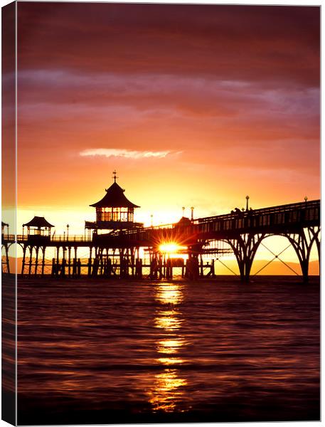 Clevedon Pier Canvas Print by Mike French