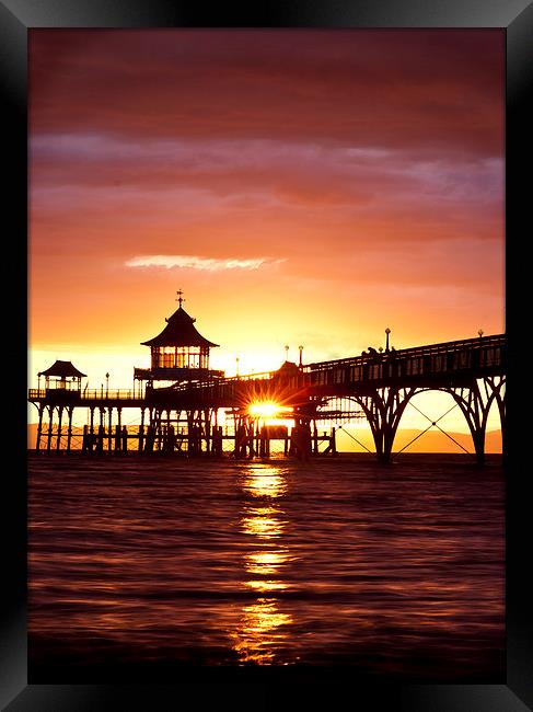 Clevedon Pier Framed Print by Mike French