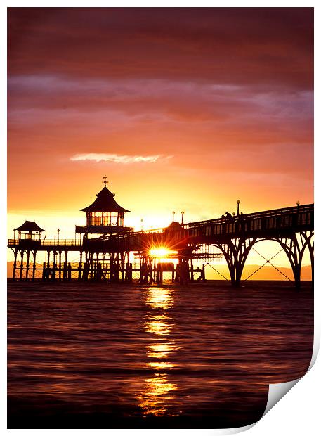Clevedon Pier Print by Mike French