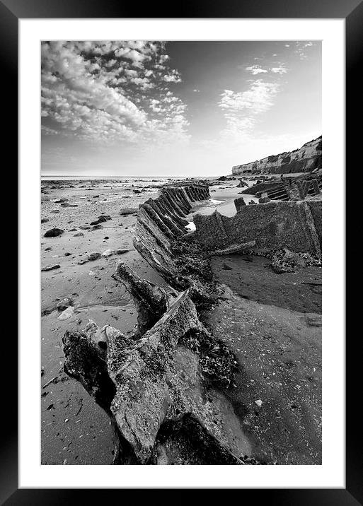 Shipwreck at Hunstanton Framed Mounted Print by Mike French