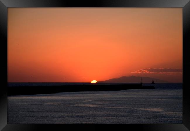 Sunset in Civitavecchia Framed Print by Marco Buresti