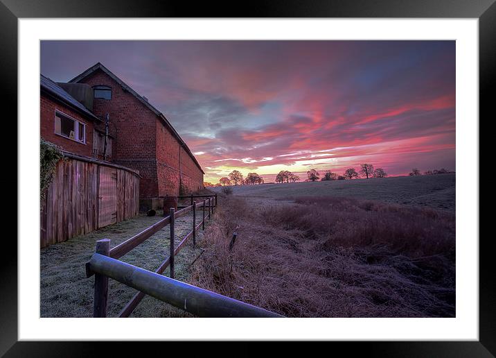 Cheshire Sunrise Framed Mounted Print by Jed Pearson