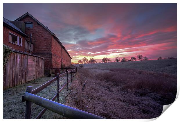 Cheshire Sunrise Print by Jed Pearson