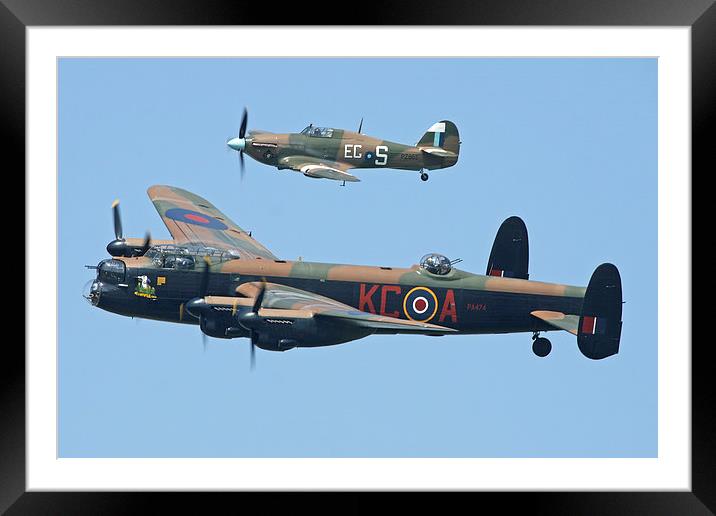 Lancaster and Hurricane Framed Mounted Print by Rachel & Martin Pics