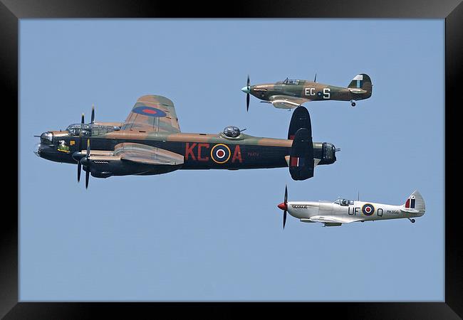Lancaster Spitfire and Hurricane Framed Print by Rachel & Martin Pics