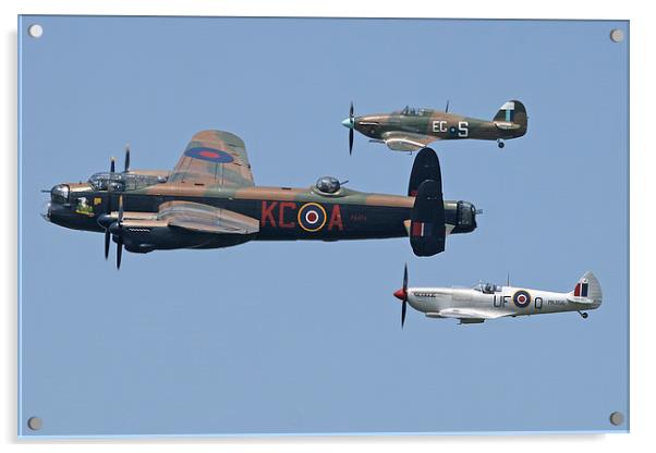 Lancaster Spitfire and Hurricane Acrylic by Rachel & Martin Pics