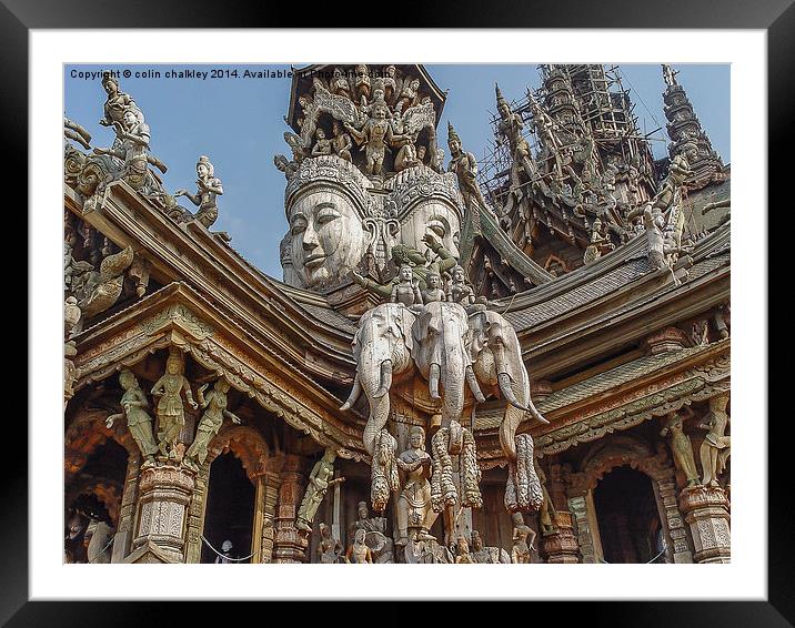 Sanctuary of Truth in Pattaya Framed Mounted Print by colin chalkley