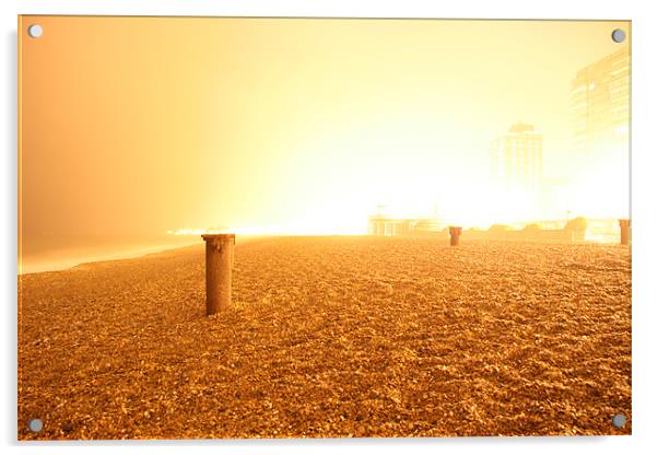 Brighton Beach Nightime Acrylic by mark blower