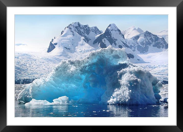 Iceberg in Cierva Cove, Antarctica Framed Mounted Print by Carole-Anne Fooks