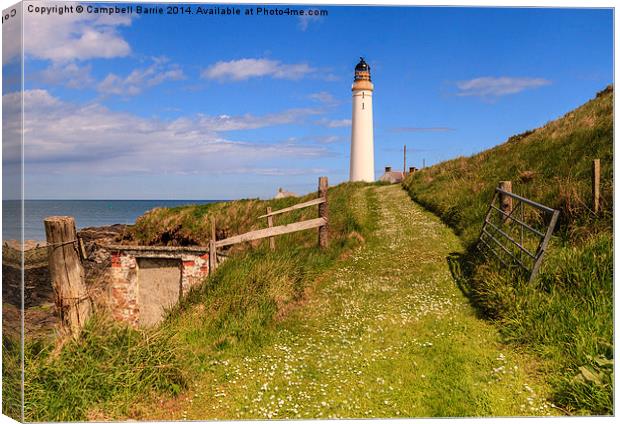 Scurdie Ness lighthouse, Montrose Canvas Print by Campbell Barrie