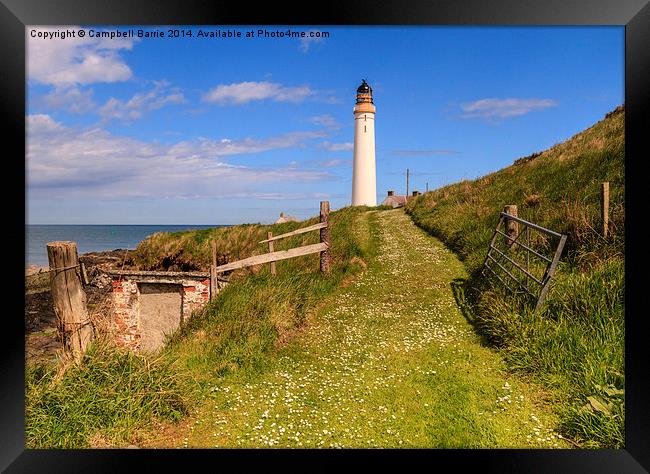 Scurdie Ness lighthouse, Montrose Framed Print by Campbell Barrie