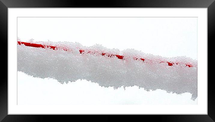 LINE OF ICE Framed Mounted Print by len milner