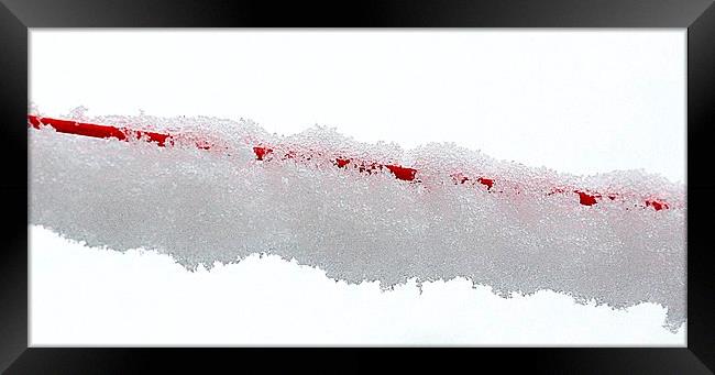 LINE OF ICE Framed Print by len milner