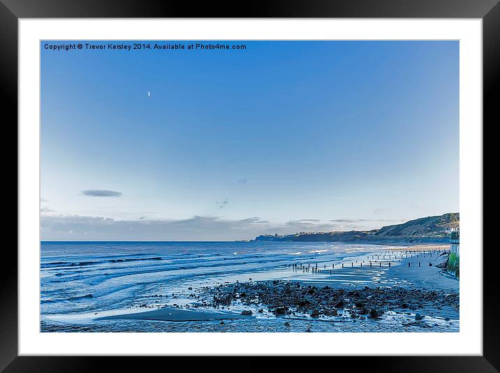 Sandsend Beach Framed Mounted Print by Trevor Kersley RIP