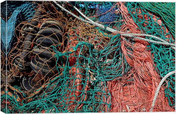 Trawler Nets Canvas Print by Audrey Walker