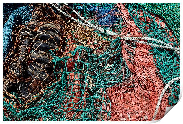 Trawler Nets Print by Audrey Walker