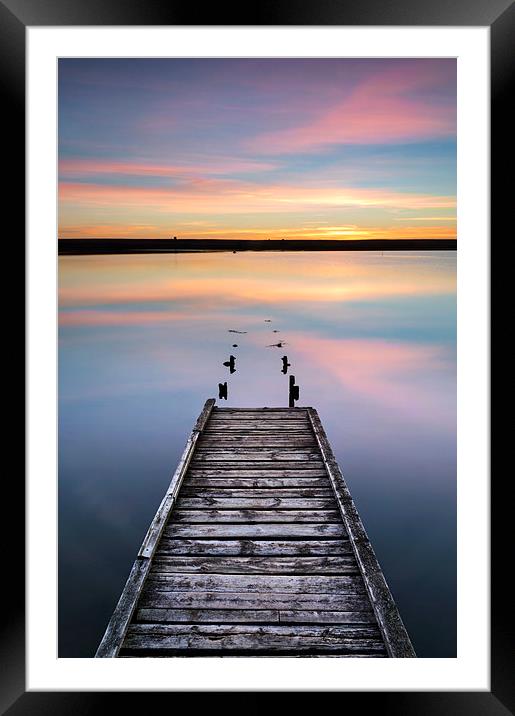 The Old Jetty on the Fleet Lagoon Framed Mounted Print by Chris Frost