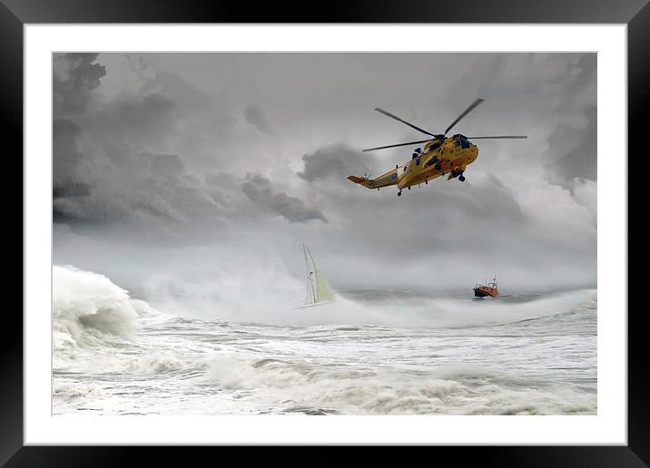 Search and Rescue Framed Mounted Print by J Biggadike
