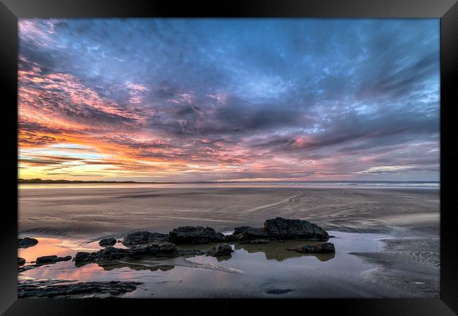 Saunton Sands sunrise Framed Print by Dave Wilkinson North Devon Ph