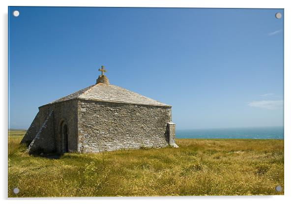St. Aldhelm's Chapel  Acrylic by James Battersby