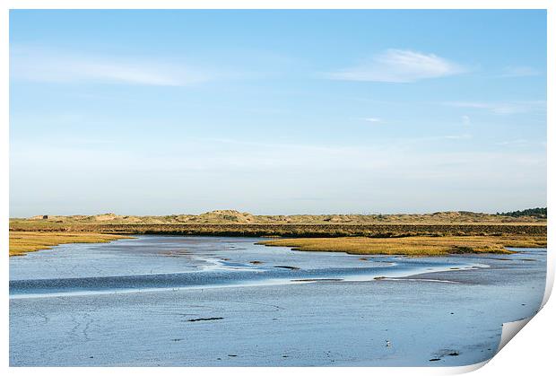 Overy Marsh. Burnham Overy Staithe. Print by Liam Grant