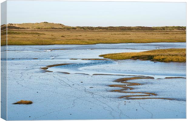 Overy Marsh. Burnham Overy Staithe. Canvas Print by Liam Grant