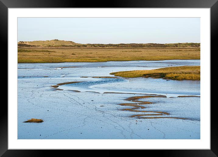 Overy Marsh. Burnham Overy Staithe. Framed Mounted Print by Liam Grant
