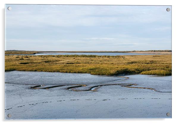 Overy Marsh. Burnham Overy Staithe. Acrylic by Liam Grant