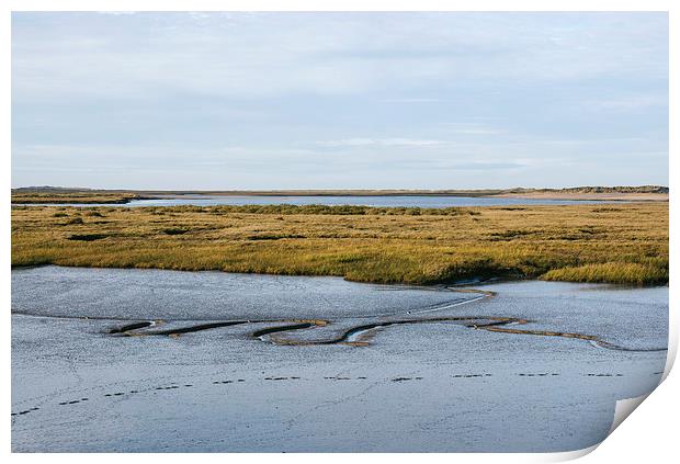 Overy Marsh. Burnham Overy Staithe. Print by Liam Grant