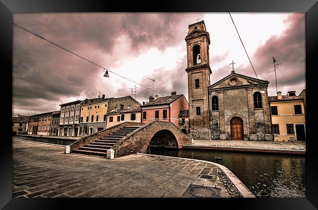 Carmine Church at Comacchio, Italy Framed Print by Guido Parmiggiani