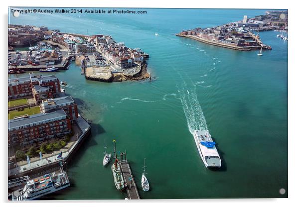 Portsmouth Harbour Acrylic by Audrey Walker