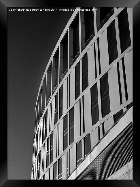 Round building Framed Print by macaulay sanders