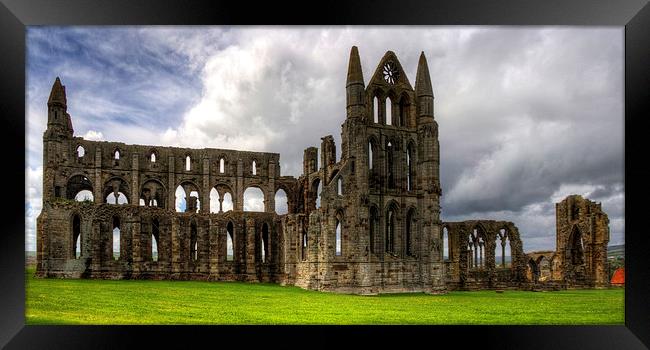 The remains of Whitby Abbey Framed Print by Tom Gomez