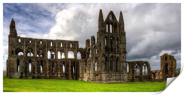 The remains of Whitby Abbey Print by Tom Gomez