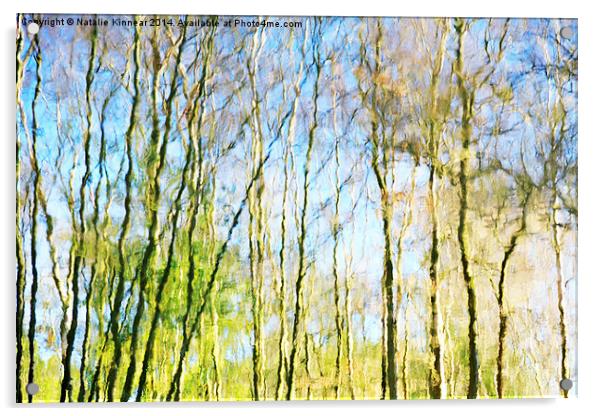 Tree Reflections Abstract Acrylic by Natalie Kinnear
