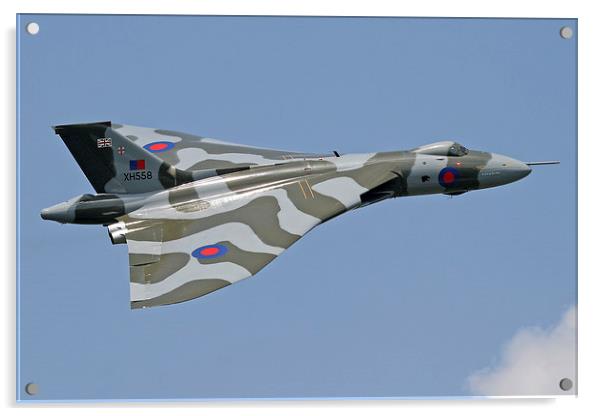 Vulcan Bomber XH558 Acrylic by Rachel & Martin Pics
