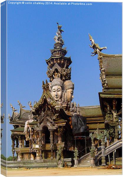 Sanctuary of Truth Pattaya Thailand Canvas Print by colin chalkley