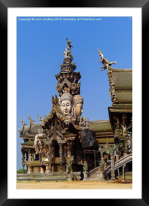 Sanctuary of Truth Pattaya Thailand Framed Mounted Print by colin chalkley