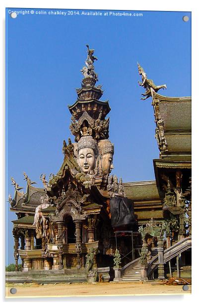 Sanctuary of Truth Pattaya Thailand Acrylic by colin chalkley